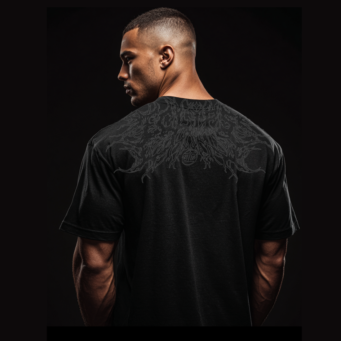 ECLIPSE Shadowline Premium Black Graphic T-Shirt